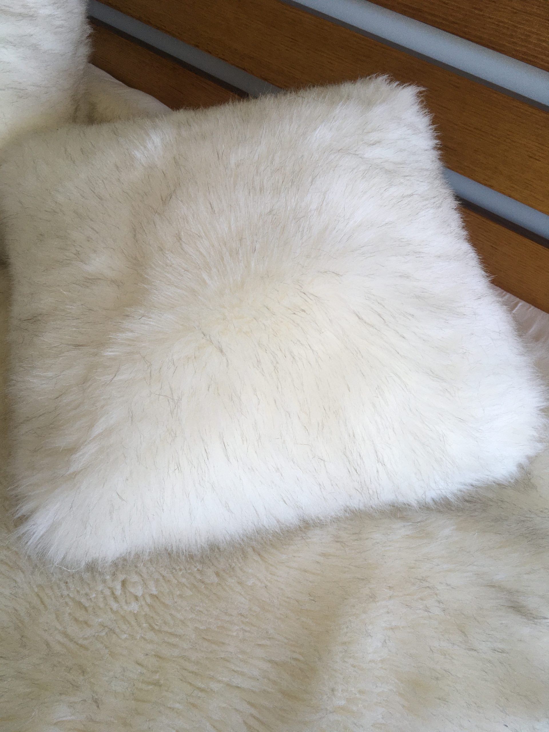 White Faux Fur Pillow | A World of Bamboo
