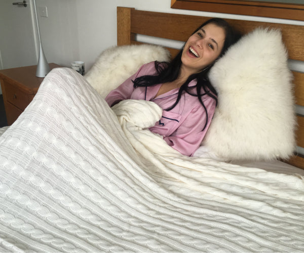 Bamboo Cable Knit Blanket | A World of Bamboo